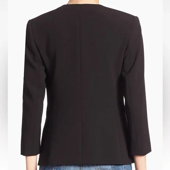 Theory✨LINDRAYIA B CLASSIC CREPE Theory Black Open Front Blazer Lindrayia B Admiral Crepe Office